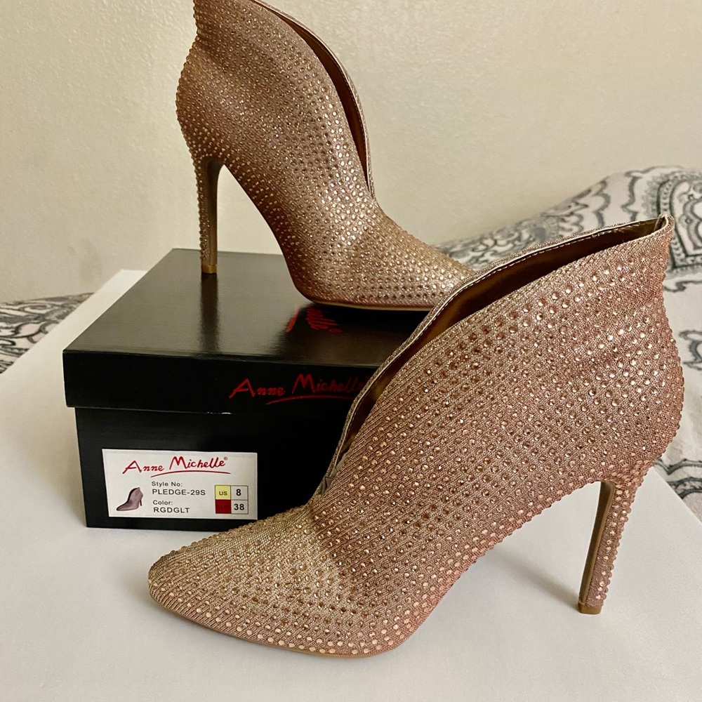 Gorgeous one of a kind jeweled Stiletto Bootie SZ8
